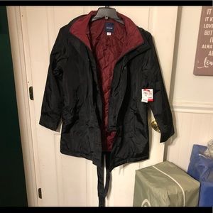 *NWT* Basic Editions Rain Jacket with Belt